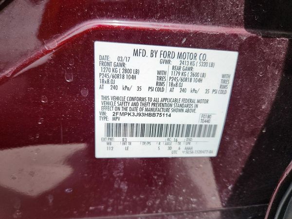 2017 FORD EDGE SEL