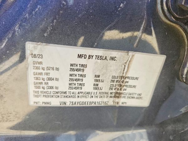 2023 TESLA MODEL Y — VINS