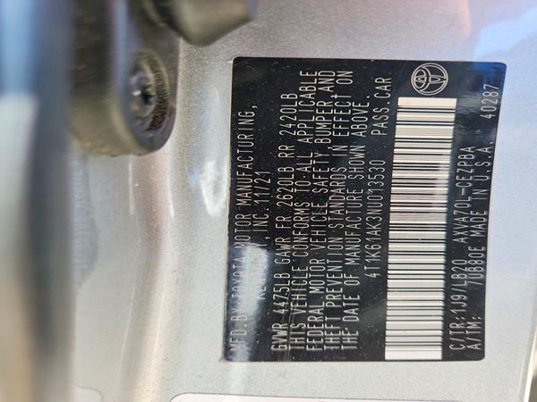 2022 TOYOTA CAMRY XSE