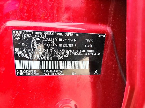 2018 TOYOTA RAV4 LE