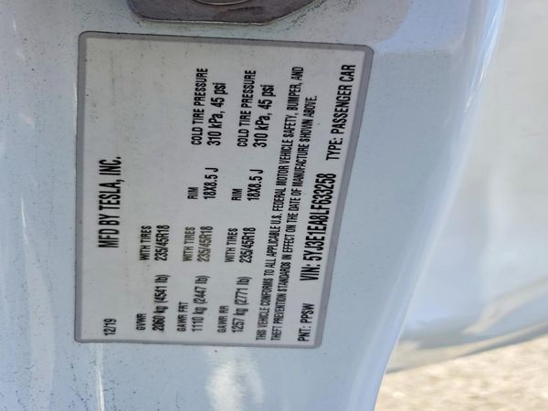 2020 TESLA MODEL 3