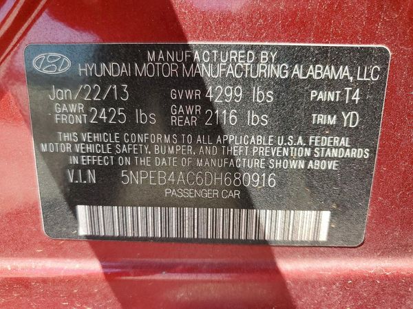 2013 HYUNDAI SONATA GLS/ GLS Popular