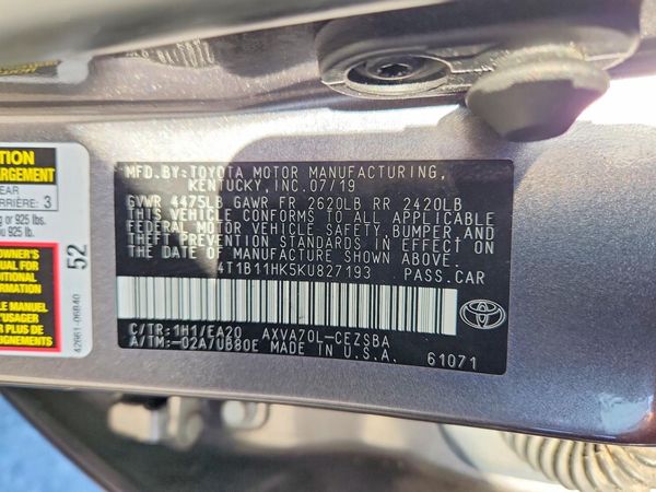 2019 TOYOTA CAMRY L/LE/SE/XLE