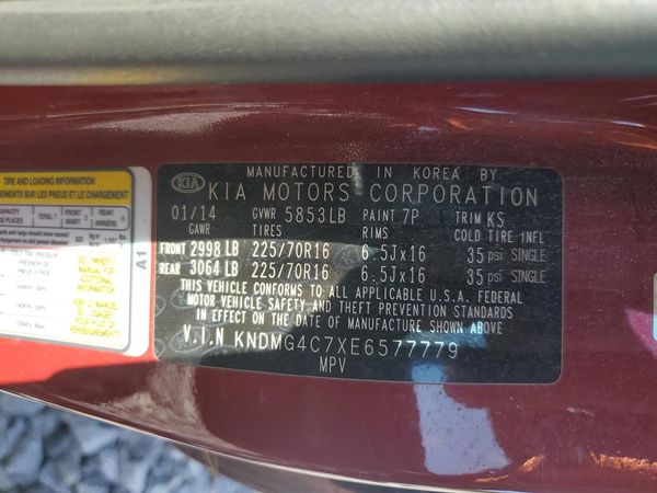 2014 KIA SEDONA GL
