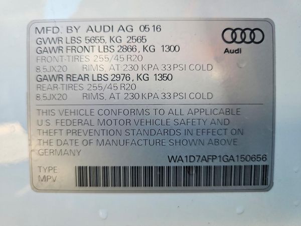 2016 AUDI Q5