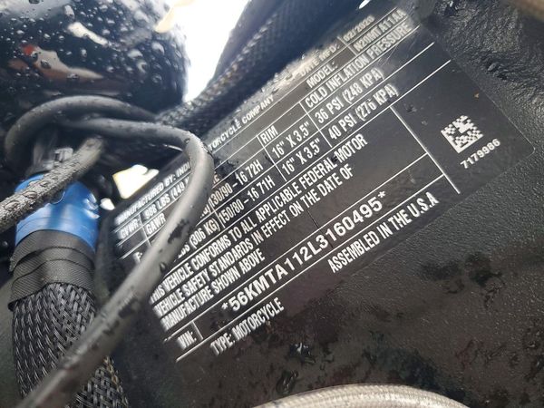 2020 INDIAN MOTORCYCLE CO. MOTORCYCLE Base spec