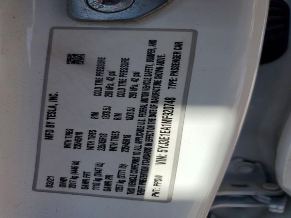 2021 TESLA MODEL 3