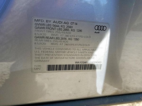 2015 AUDI SQ5