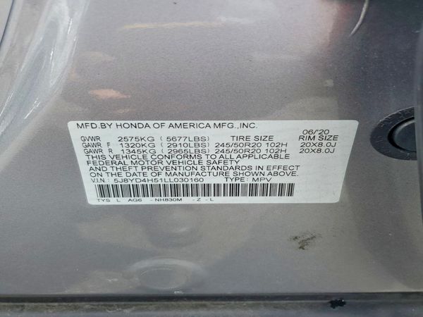 2020 ACURA MDX SH-AWD TECH 7P