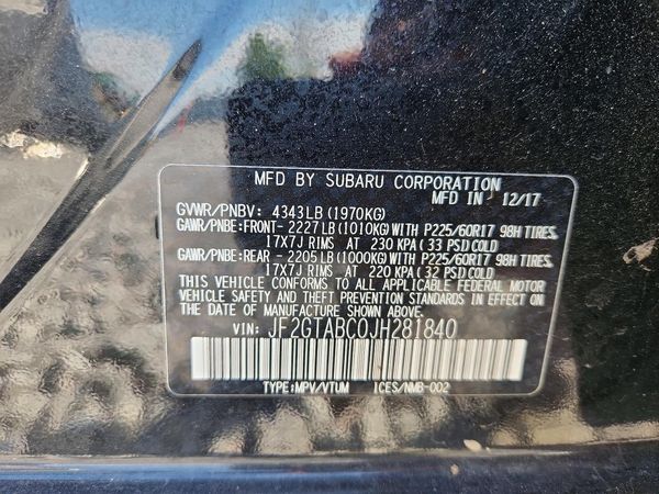 2018 SUBARU CROSSTREK