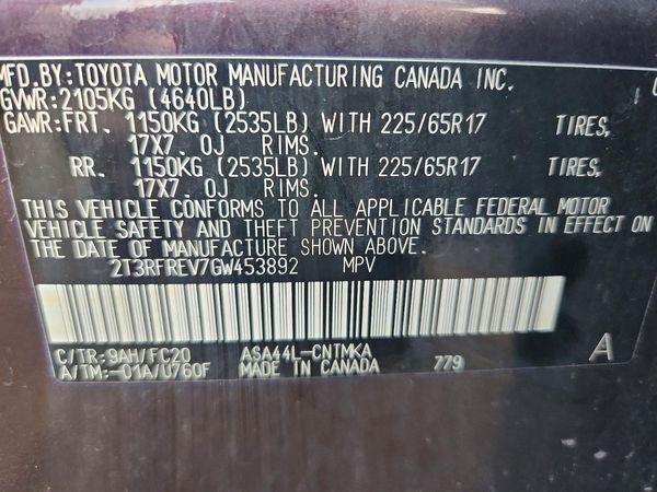 2016 TOYOTA RAV4 XLE (M Grade)