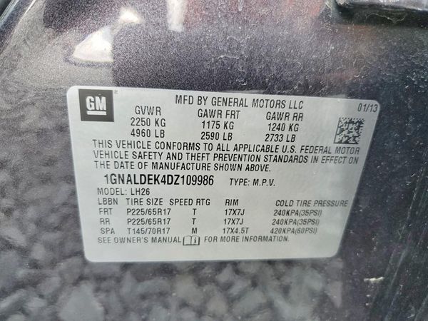2013 CHEVROLET EQUINOX 1LT