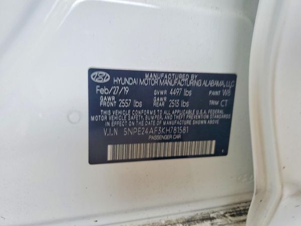 2019 HYUNDAI SONATA