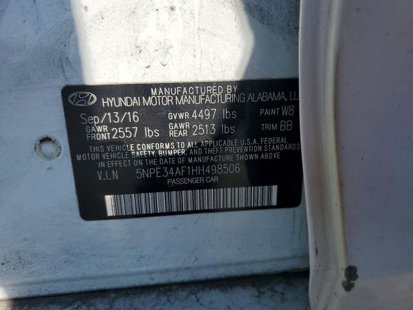 2017 HYUNDAI SONATA