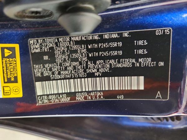 2015 TOYOTA HIGHLANDER Base/Hybrid