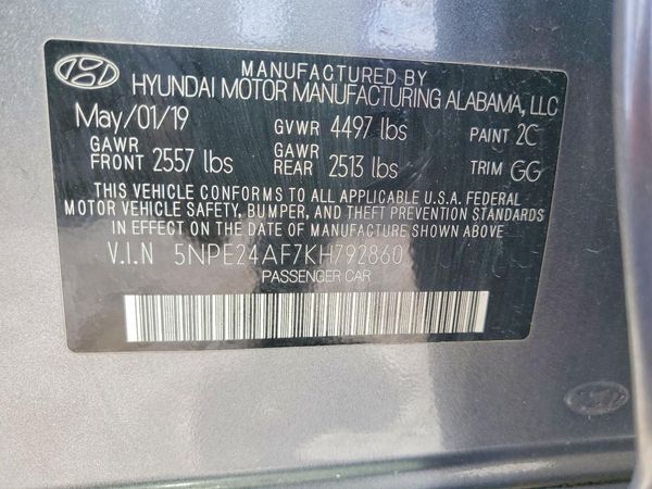 2019 HYUNDAI SONATA Eco Turbo, SE