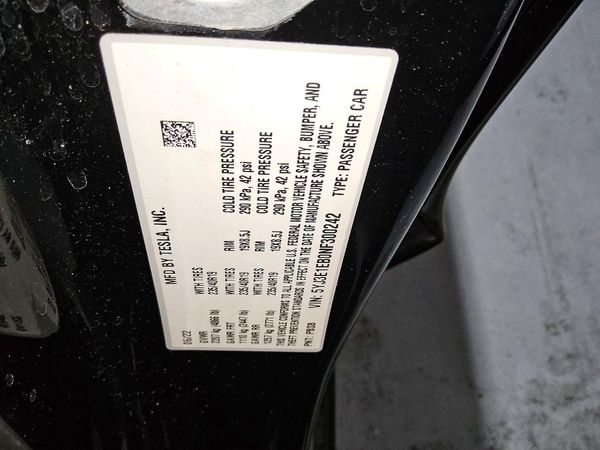 2022 TESLA MODEL 3