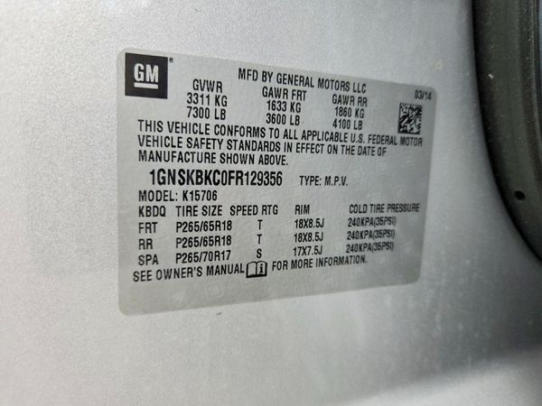 2015 CHEVROLET TAHOE