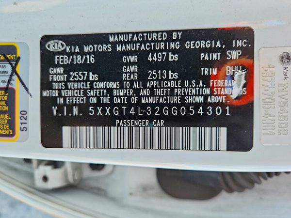 2016 KIA OPTIMA GL