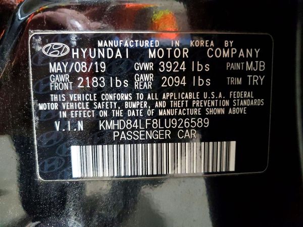 2020 HYUNDAI ELANTRA
