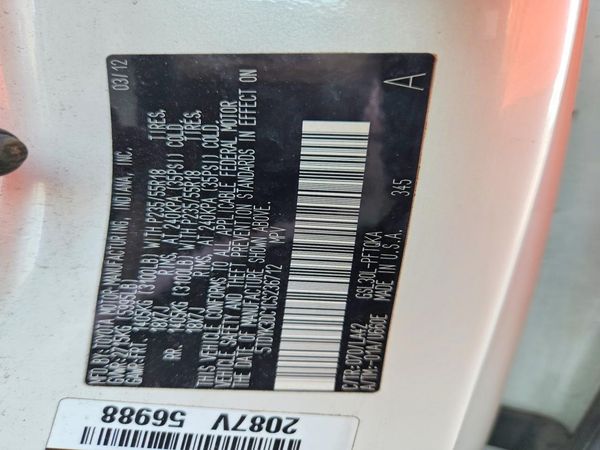 2012 TOYOTA SIENNA