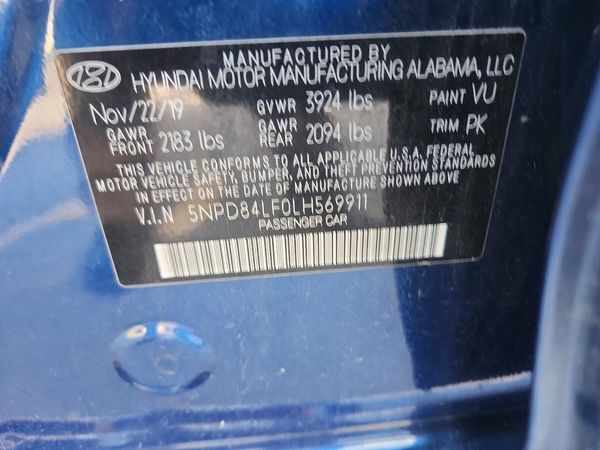 2020 HYUNDAI ELANTRA