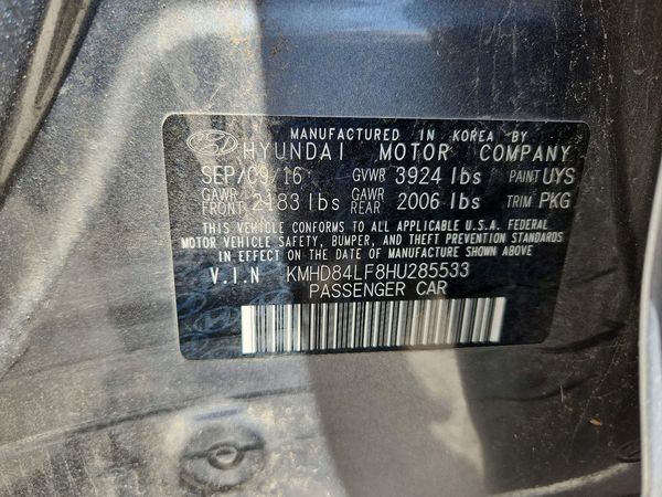 2017 HYUNDAI ELANTRA