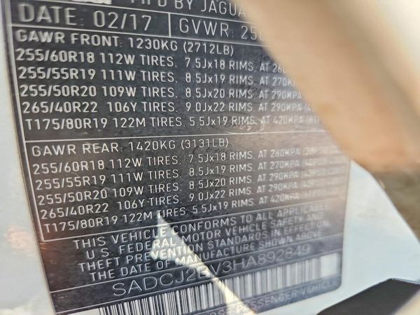 2017 JAGUAR F-PACE Premium