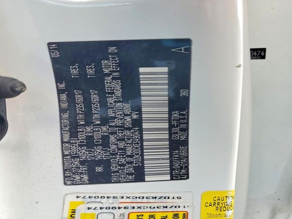 2014 TOYOTA SIENNA