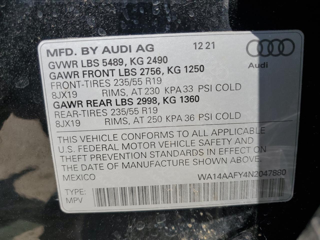 2022 AUDI Q5