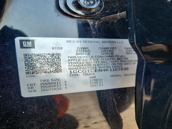 2019 CHEVROLET COLORADO LT