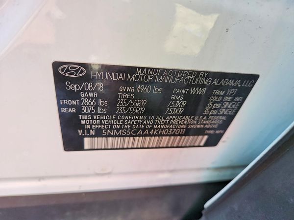 2019 HYUNDAI SANTA FE Limited, Ultimate