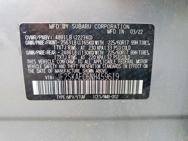 2022 SUBARU FORESTER