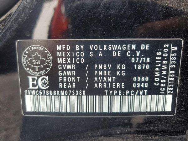 2019 VOLKSWAGEN JETTA S, SE, R-Line