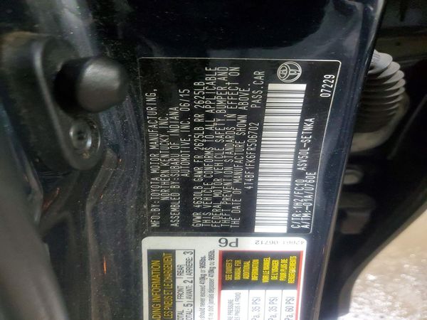 2015 TOYOTA CAMRY