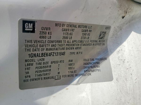 2015 CHEVROLET EQUINOX 1LT