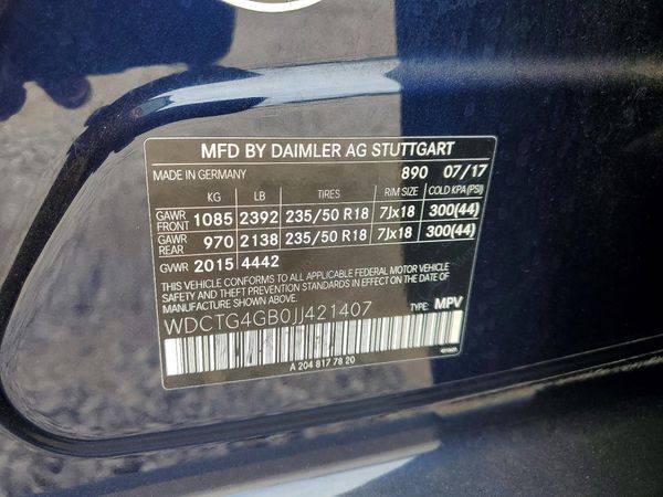 2018 MERCEDES-BENZ GLA