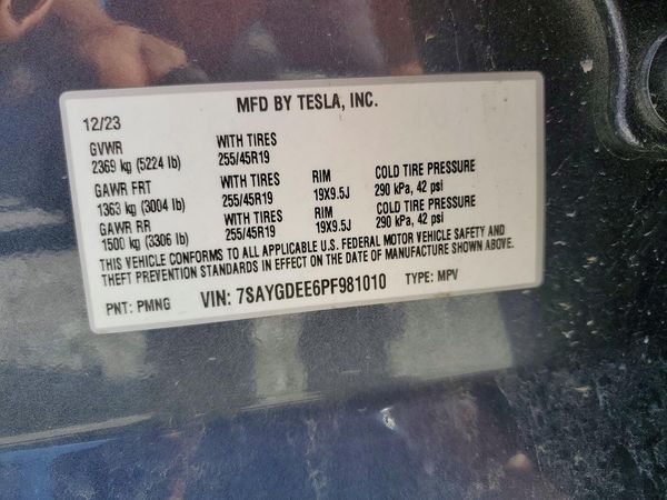 2023 TESLA MODEL Y