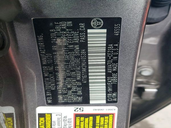 2021 TOYOTA CAMRY