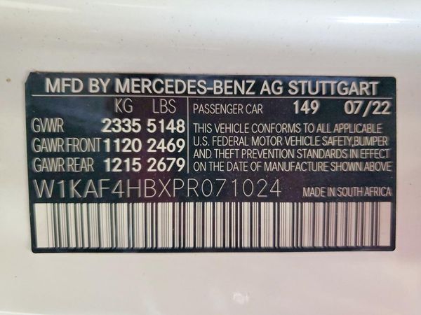 2023 MERCEDES-BENZ C C300 4MATIC — VINS