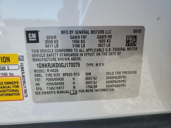 2016 CHEVROLET TRAVERSE