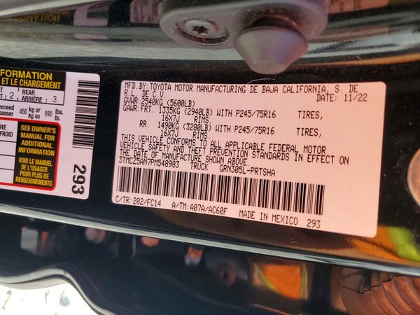 2023 TOYOTA TACOMA SR5