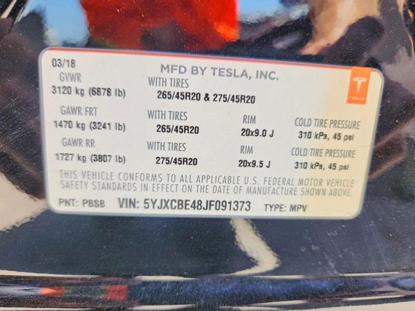 2018 TESLA MODEL X