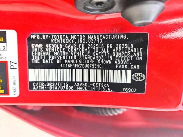 2013 TOYOTA CAMRY