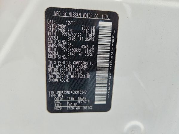 2012 INFINITI QX56 BASE