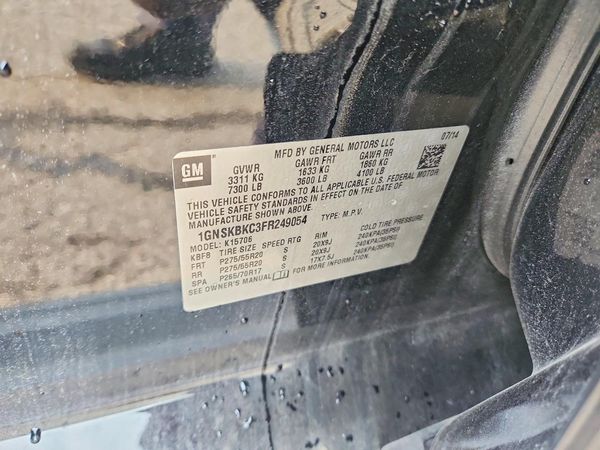 2015 CHEVROLET TAHOE LT