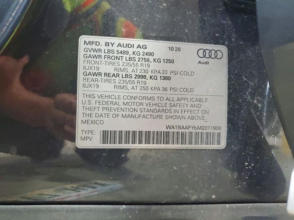 2021 AUDI Q5 quattro Premium Plus — VINS