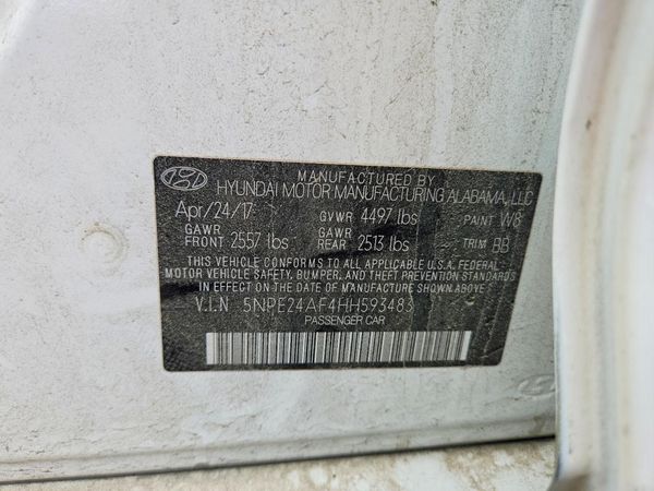2017 HYUNDAI SONATA SE, Eco