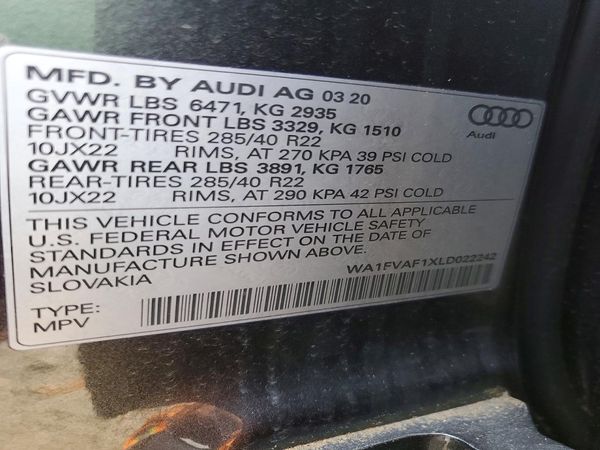 2020 AUDI Q8
