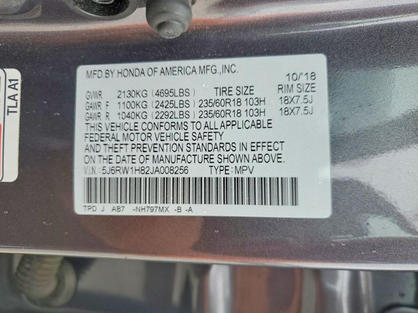 2018 HONDA CRV EX-L/EX-L Navi